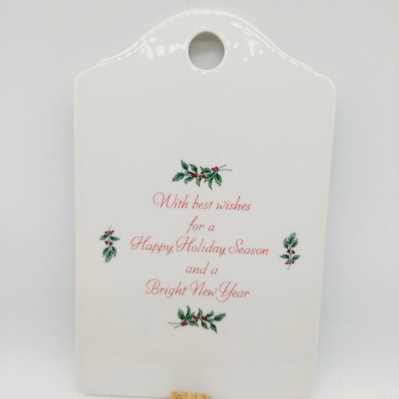 Nikko Happy Holidays Ceramic Christmas Tree Snack Cheese Board No Box - Picture 3 of 6